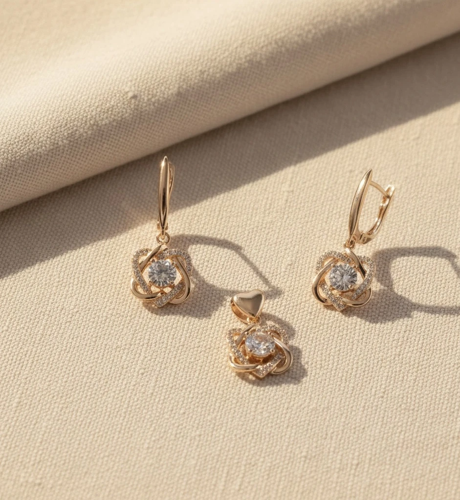 Aurelia Blossom Pendant Set