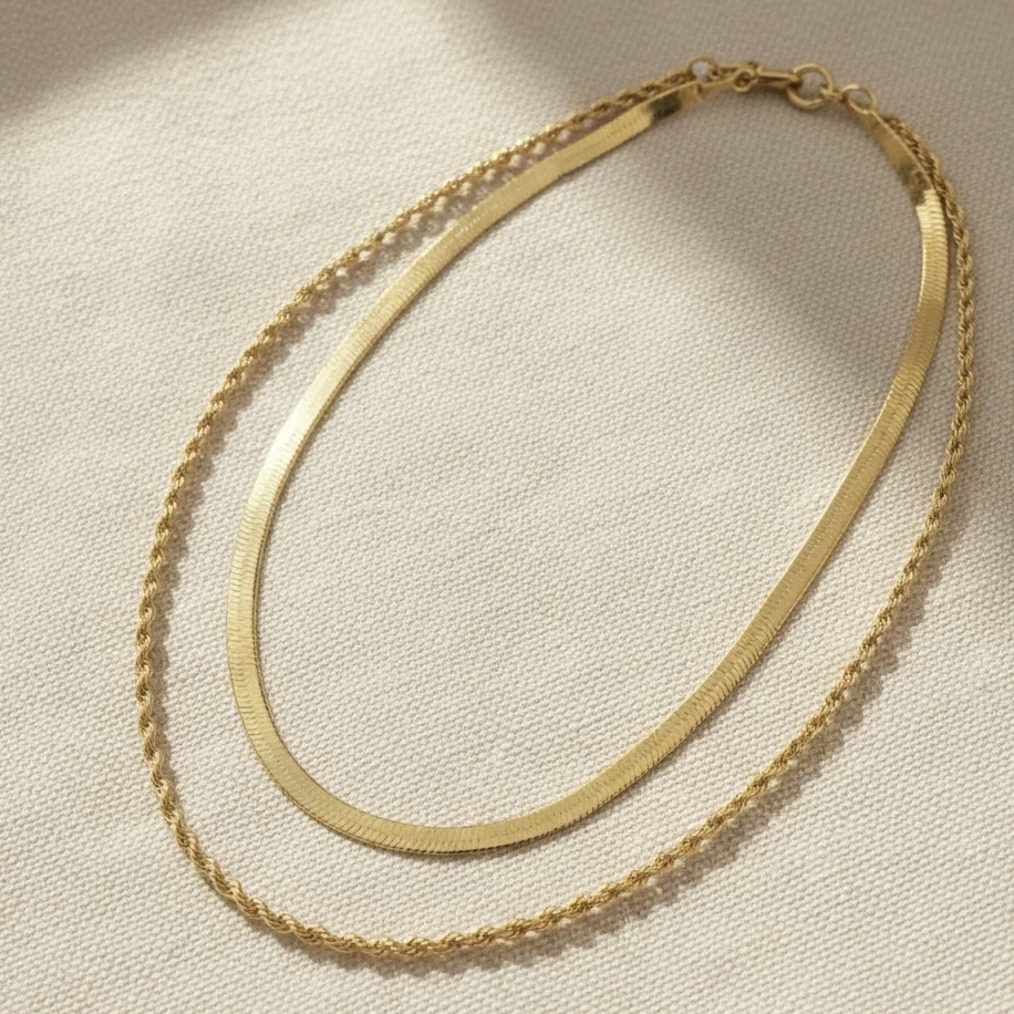 Double Chain Delight Necklace