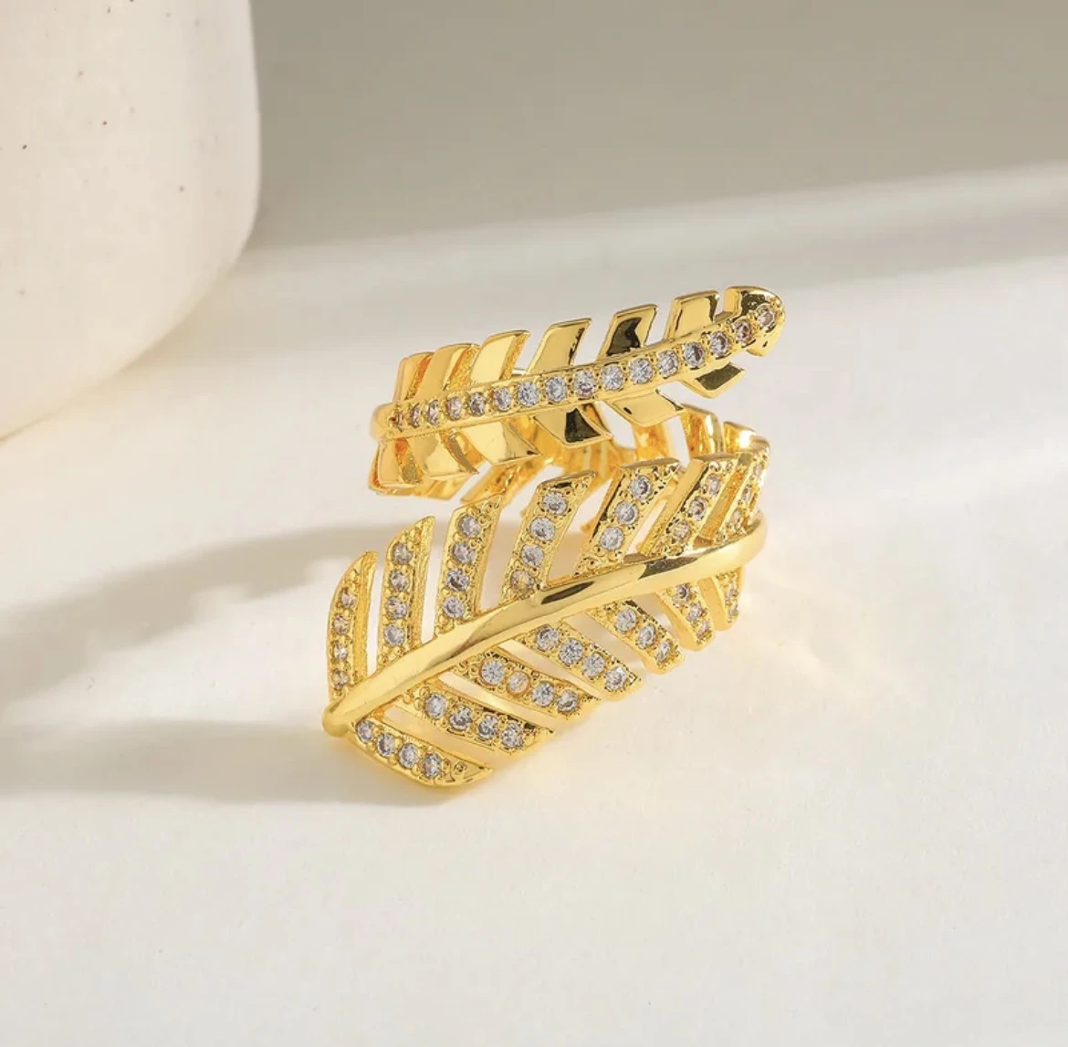 Golden Fern Luxe Ring