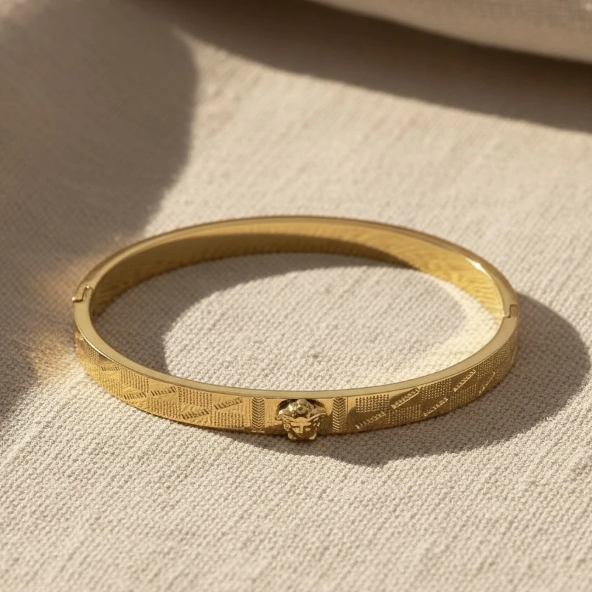 The Golden Medusa Bangle