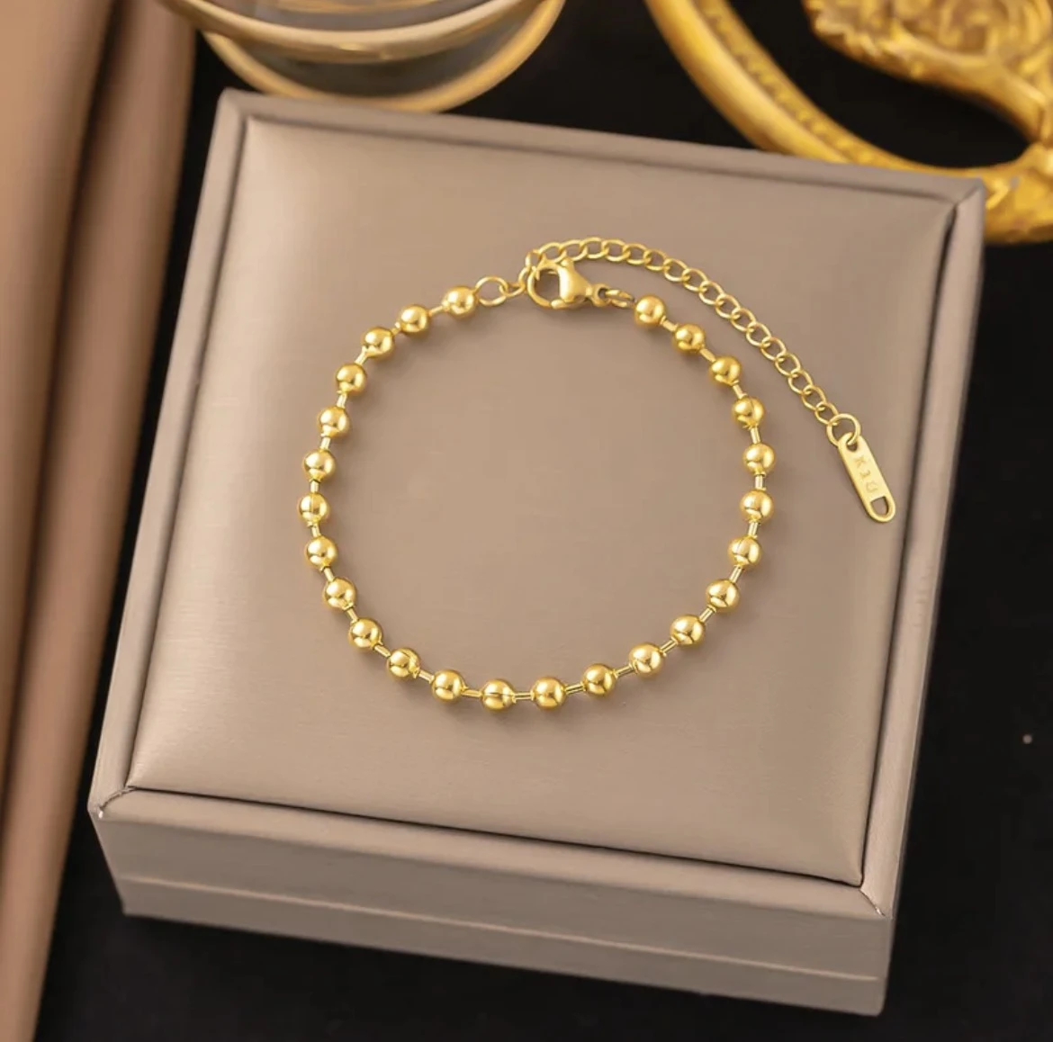 Gold Beaded Bracelet